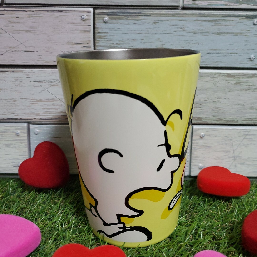 PEANUTS(ピーナッツ)の新品♡スヌーピー ステンレスタンブラー イエロー&アイボリー2色セット インテリア/住まい/日用品のキッチン/食器(タンブラー)の商品写真