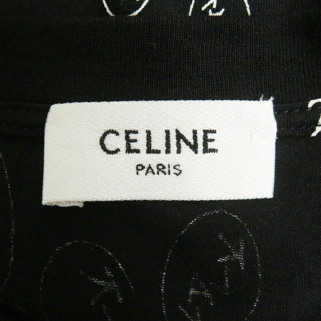 celine(セリーヌ)の極美品□19SS CELINE セリーヌ×クリスチャン・マークレー 2X008388E 総柄 コットン100％ 薄手 半袖Tシャツ/カットソー 黒 XS 日本製 正規 メンズのトップス(Tシャツ/カットソー(半袖/袖なし))の商品写真