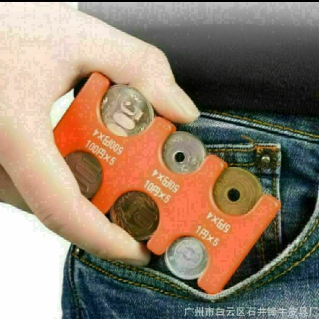 コインホルダー 小銭 財布 コイン収納 硬貨 コインケース コンパクト 黒 メンズのファッション小物(コインケース/小銭入れ)の商品写真
