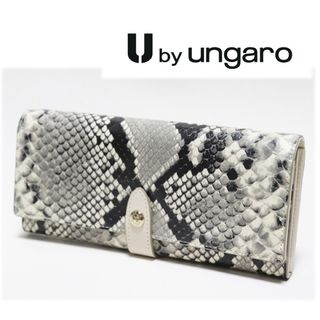 ユーバイウンガロ(U by ungaro)の《U by ungaro》新品 ヘビ柄 パイソン調 レザーかぶせ式長財布(財布)