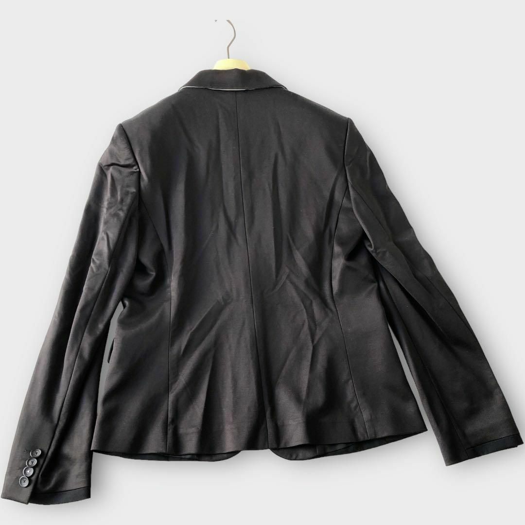 Paul Smith(ポールスミス)のSmith ポールスミス　テーラードジャケット　42 黒XL 大きい　レディース レディースのジャケット/アウター(テーラードジャケット)の商品写真