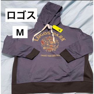 ロゴス(LOGOS)のロゴスパーク　トレーナー　フード　パーカー　ネイビー　レディース　M ロゴス(トレーナー/スウェット)