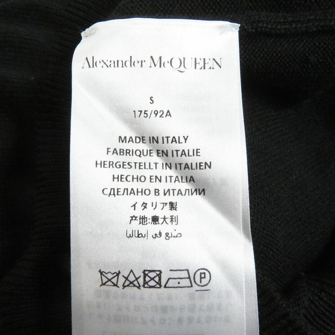 Alexander McQueen(アレキサンダーマックイーン)の美品□2019年製 Alexander McQueen/アレキサンダーマックイーン 626440 ウール100％ 長袖 スカルニット/セーター 黒 S イタリア製 正規品 メンズのトップス(ニット/セーター)の商品写真