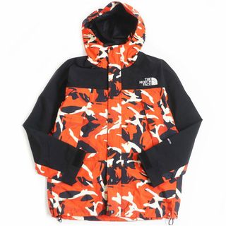 ザノースフェイス(THE NORTH FACE)の美品□ザ・ノースフェイス NP62135 Novelty Mountain Light Jacket カモフラ GORE-TEX WZIP マウンテンジャケット オレンジ S 正規品(マウンテンパーカー)