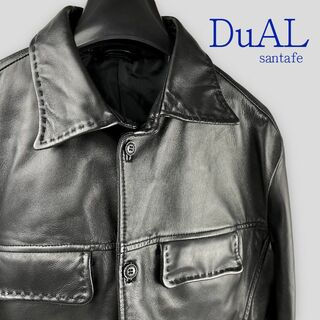 Santafe - ●デュアル サンタフェ●羊革 高級レザー シャツジャケット サイズ48 ブラック