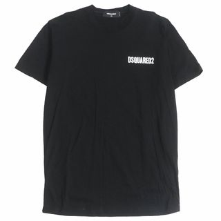 ディースクエアード(DSQUARED2)の美品□21AW DSQUARED2/ディースクエアード S74GD0903 NIAGARA FALLS ロゴプリンント 半袖Tシャツ/カットソー ブラック XS 伊製 正規品(Tシャツ/カットソー(半袖/袖なし))