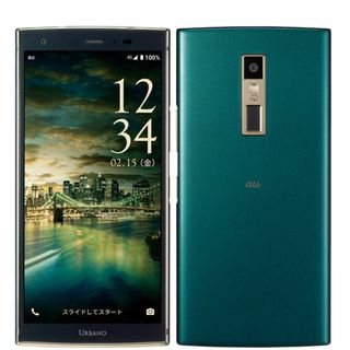 京セラ - 【中古】 KYV45 URBANO V04 ノーブルグリーン SIMフリー 本体 au Aランク スマホ  【送料無料】 kyv45gr8mtm