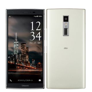 【中古】 KYV45 URBANO V04 プラチナシルバー SIMフリー 本体 au ほぼ新品 スマホ  【送料無料】 kyv45sv9mtm