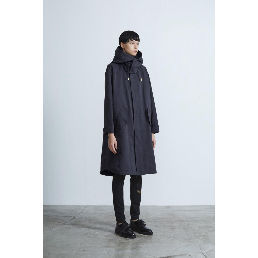 THE RERACS(ザリラクス)の新品　22FW THE RERACS ロングモッズコート　黒　38 レディースのジャケット/アウター(モッズコート)の商品写真