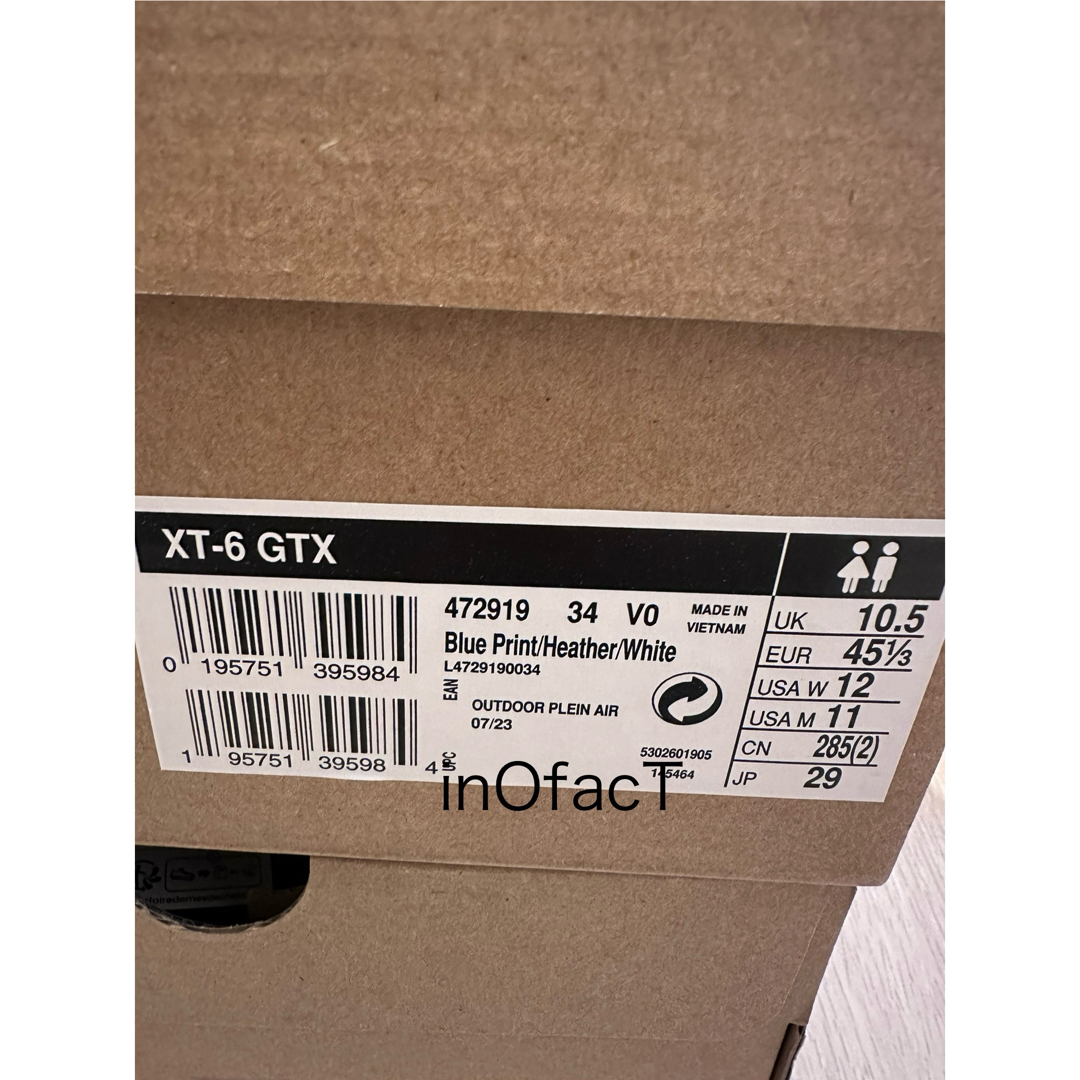 SALOMON(サロモン)の29.0cm 白×青 SALOMON XT-6 GTX サロモン ユニセックス メンズの靴/シューズ(スニーカー)の商品写真