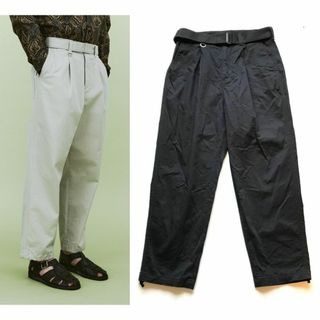 SOPHNET. - SOPHNET. BELTED TUCK TAPERED PANTS 紺 S