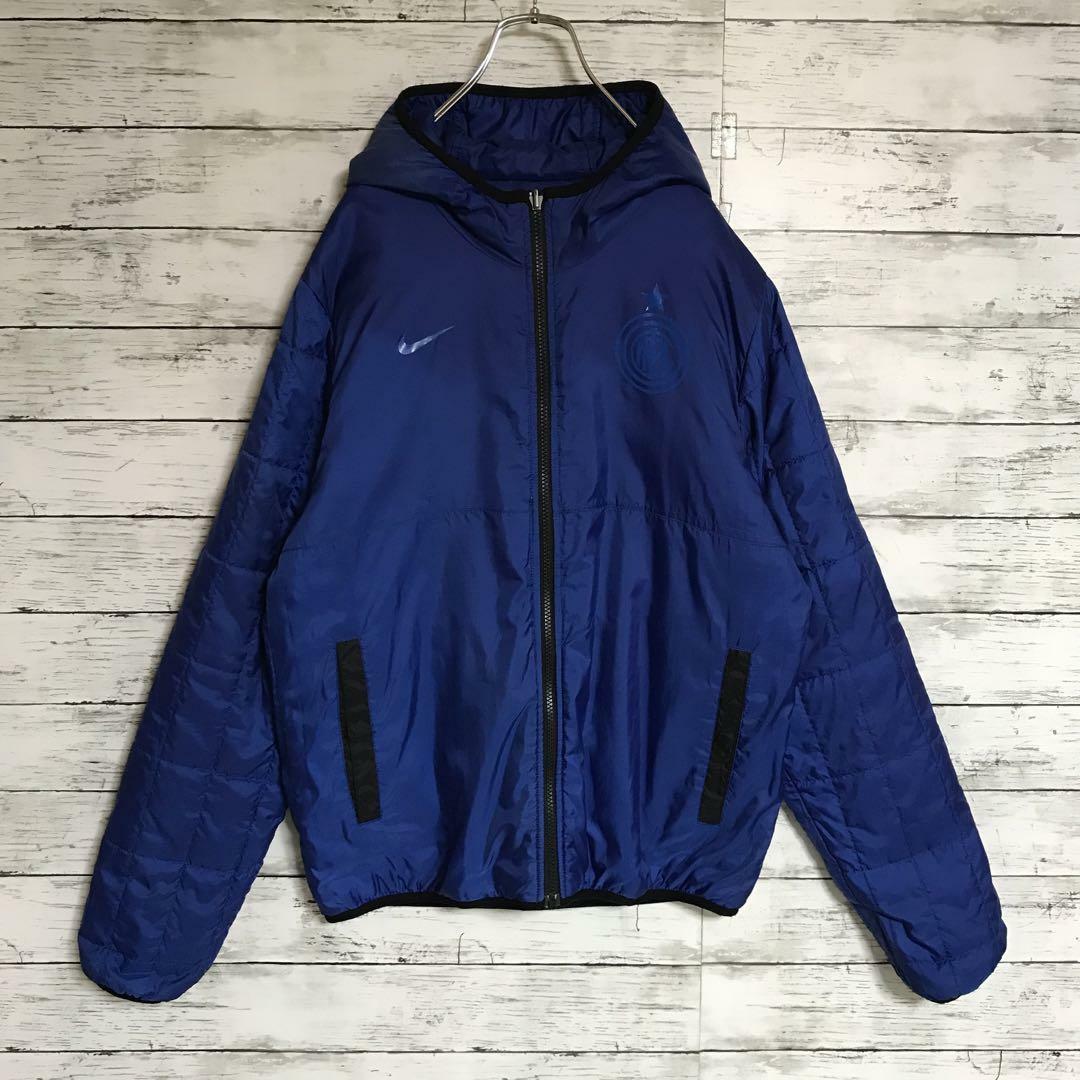 NIKE(ナイキ)の【リバーシブル】ナイキ　ロゴ入りキルティングジャケット　マルチカラー　B153 メンズのジャケット/アウター(ナイロンジャケット)の商品写真