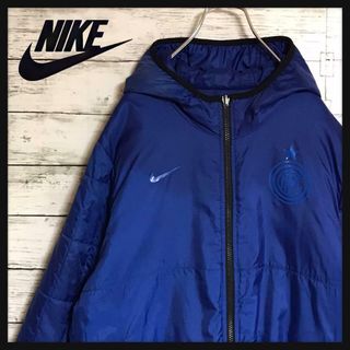 ナイキ(NIKE)の【リバーシブル】ナイキ　ロゴ入りキルティングジャケット　マルチカラー　B153(ナイロンジャケット)