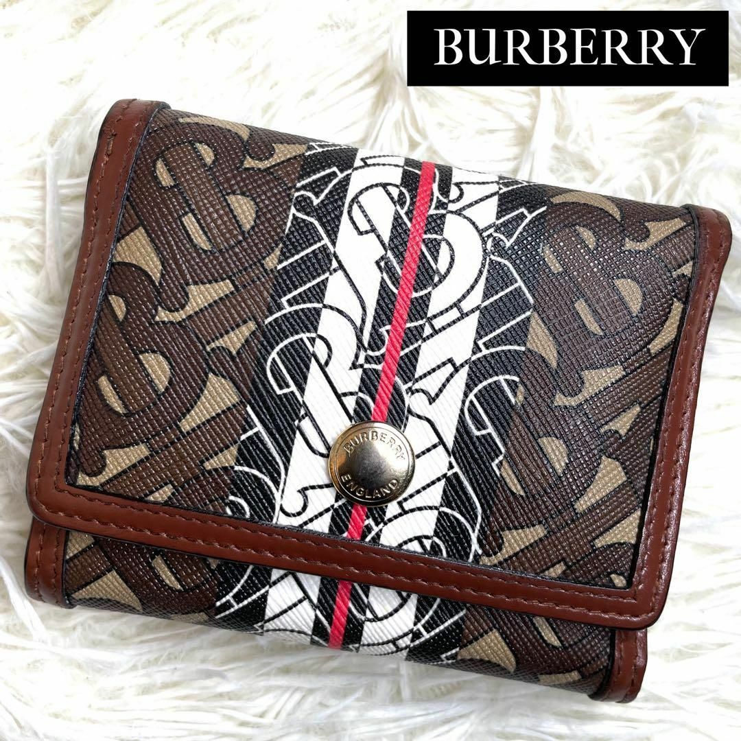 BURBERRY(バーバリー)の⋟美品⋞ 入手困難 / バーバリー TBモノグラムコンパクトウォレット レディースのファッション小物(財布)の商品写真