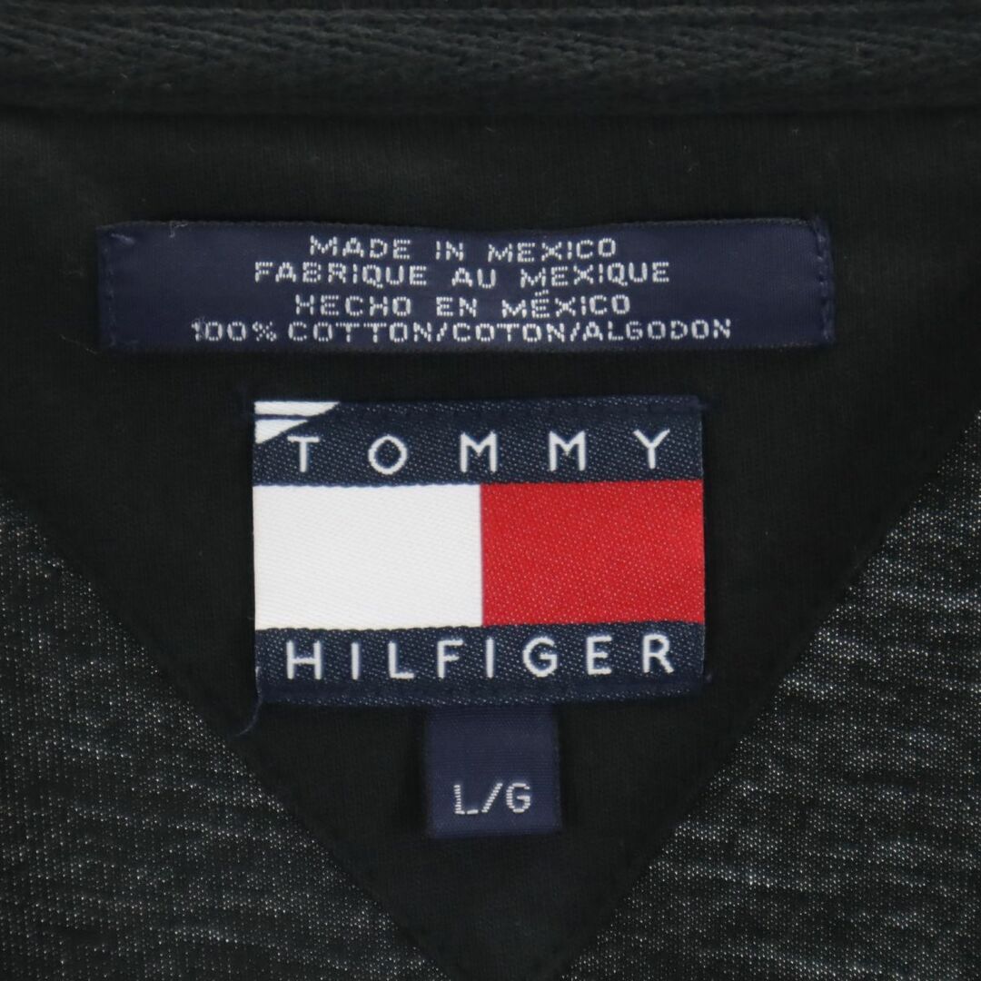 TOMMY HILFIGER(トミーヒルフィガー)のトミーヒルフィガー 90s オールド フラッグタグ 長袖 Tシャツ L ブラック TOMMY HILFIGER ロンT メンズ 古着 【240304】 メンズのトップス(Tシャツ/カットソー(七分/長袖))の商品写真