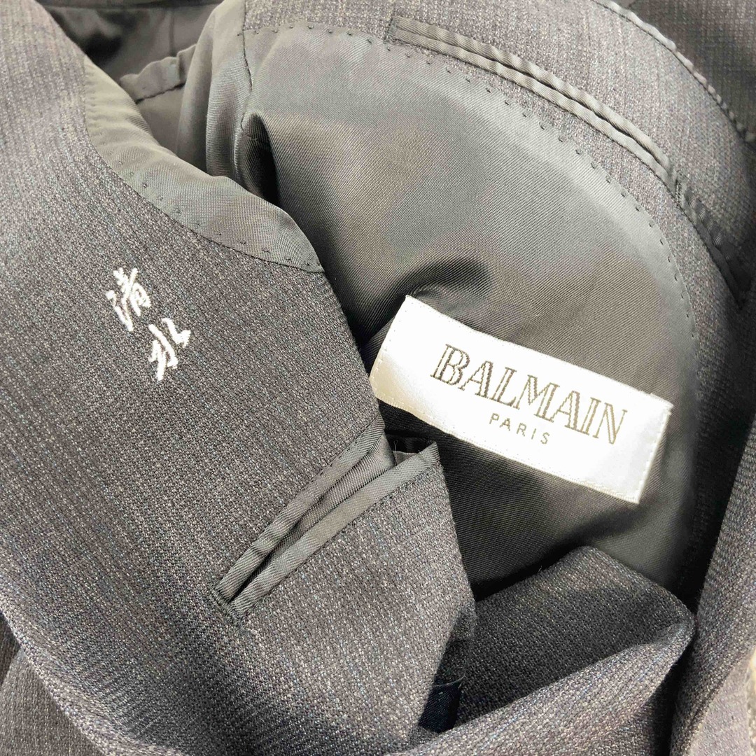 BALMAIN(バルマン)のBALMAIN バルマン メンズ  セットアップスーツパンツ テーラード ジャケット スラックス チャコール メンズのスーツ(スラックス/スーツパンツ)の商品写真