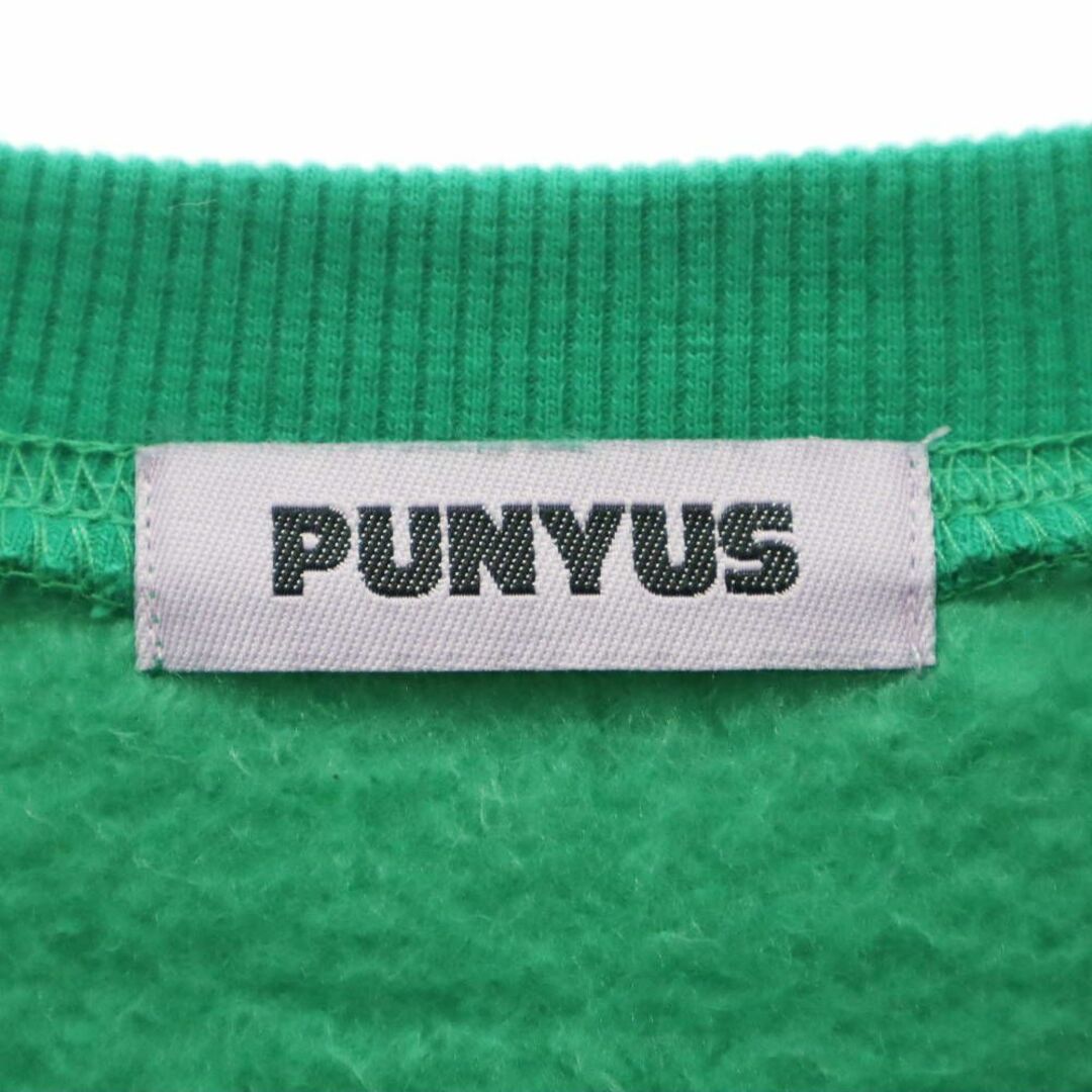 PUNYUS(プニュズ)のプニュズ バックプリント 長袖 トレーナー 3 グリーン PUNYUS スウェット ビッグサイズ レディース 古着 【240304】 レディースのトップス(トレーナー/スウェット)の商品写真