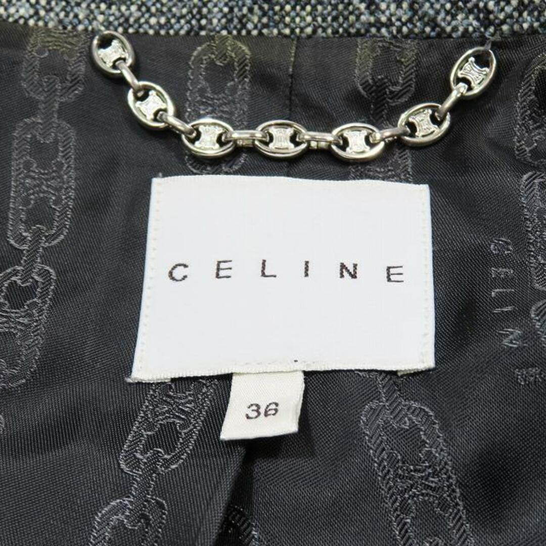 celine(セリーヌ)のセリーヌ CELINE ツイード セットアップ スーツ 36 グレー レディースのフォーマル/ドレス(スーツ)の商品写真