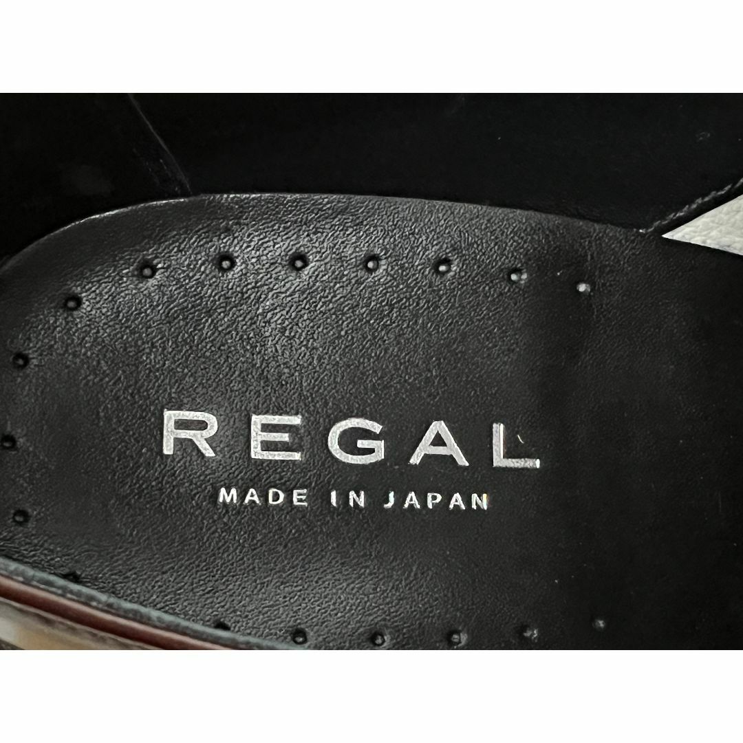 REGAL(リーガル)の日本製 REGAL 26 レザードレスシューズ パンチドキャップトゥ ブラウン メンズの靴/シューズ(ドレス/ビジネス)の商品写真