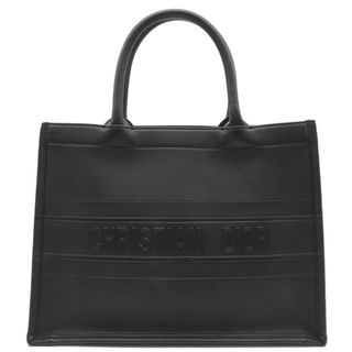 ディオール(Dior)のディオール DIOR トートバッグ ブックトート  ミディアム レザー ブラック 黒  62-MA-0230 【保存袋】【中古】(トートバッグ)