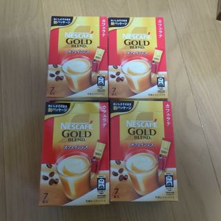 ネスレ(Nestle)のネスカフェゴールドブレンド　カフェインレスカフェラテ　7本入り4箱(コーヒー)