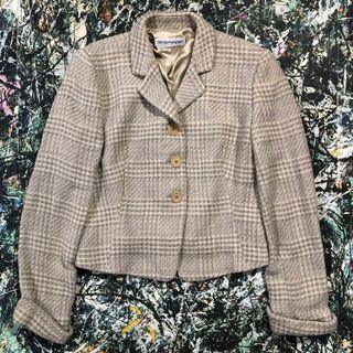 エンポリオアルマーニ(Emporio Armani)の【美品】エンポリオアルマーニ-ARMANI-ヴィンテージツイードジャケット(テーラードジャケット)