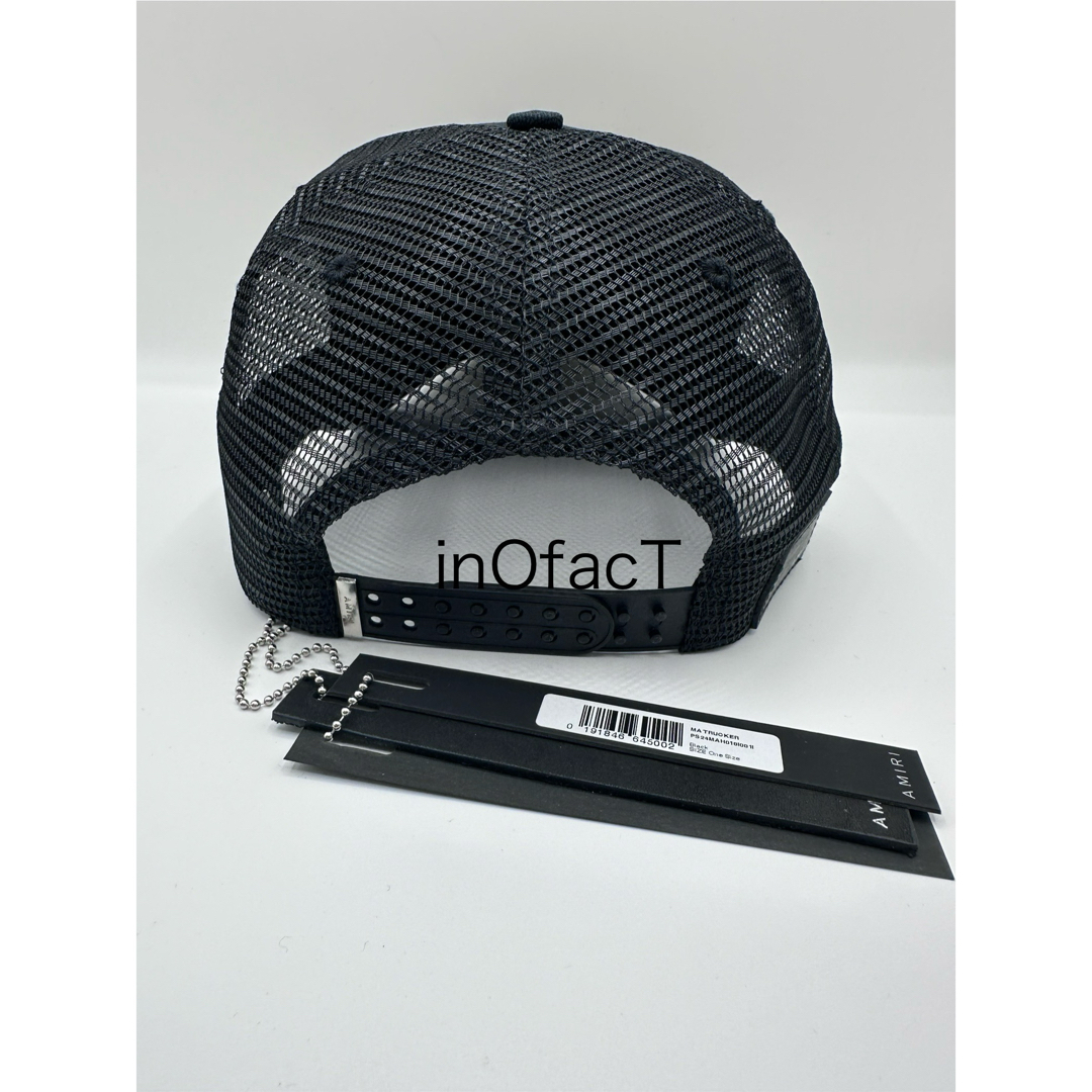 AMIRI(アミリ)の黒 AMIRI TRUCKER CAP アミリ トラッカーキャップ MA ロゴ メンズの帽子(キャップ)の商品写真