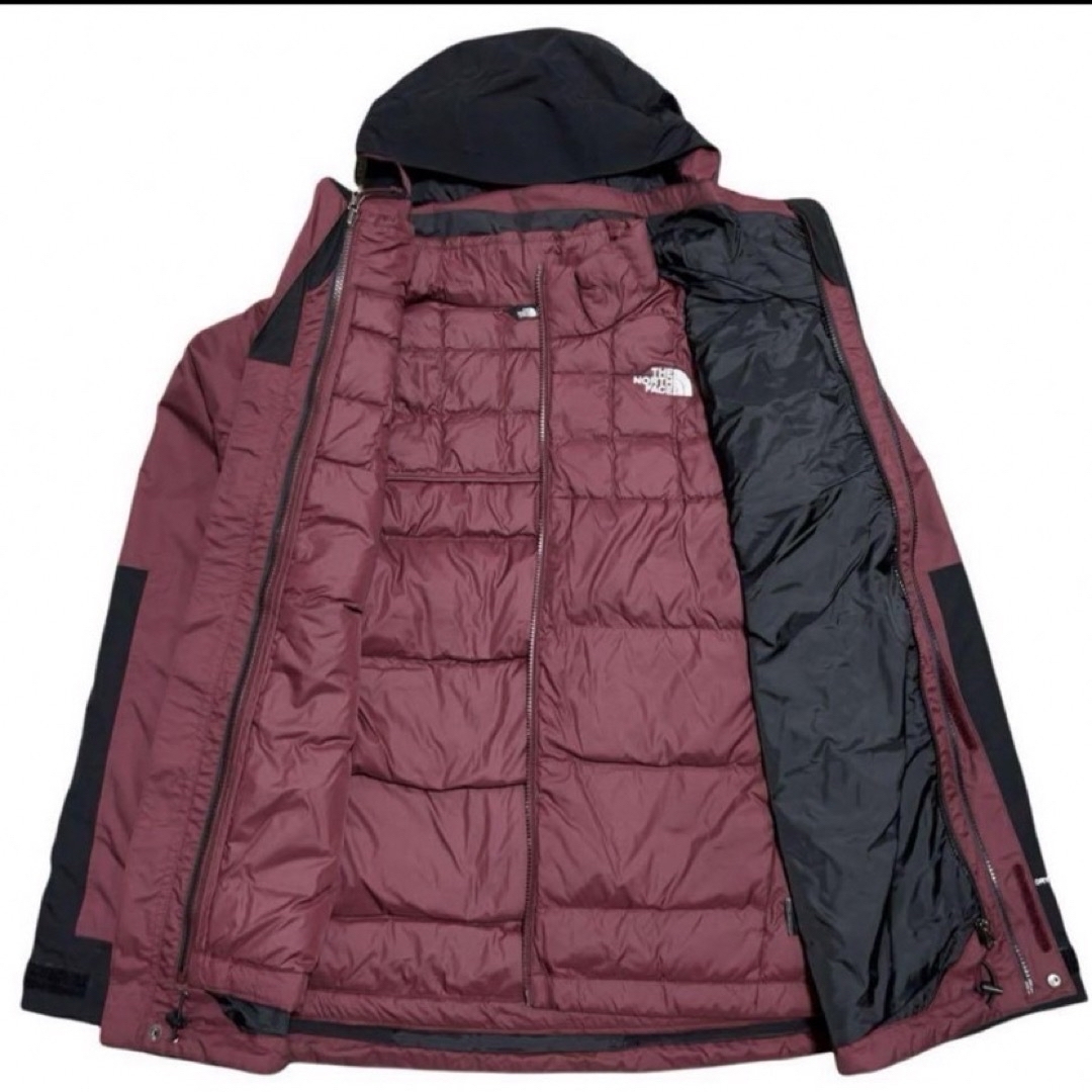 THE NORTH FACE(ザノースフェイス)の美品　ノースフェイス　マウンテンパーカー　ダウンセット3way ワインレッド  メンズのジャケット/アウター(マウンテンパーカー)の商品写真