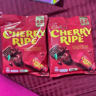 チェリーライプ（Cherry Ripe）日本未発売　海外限定　2袋セット(菓子/デザート)