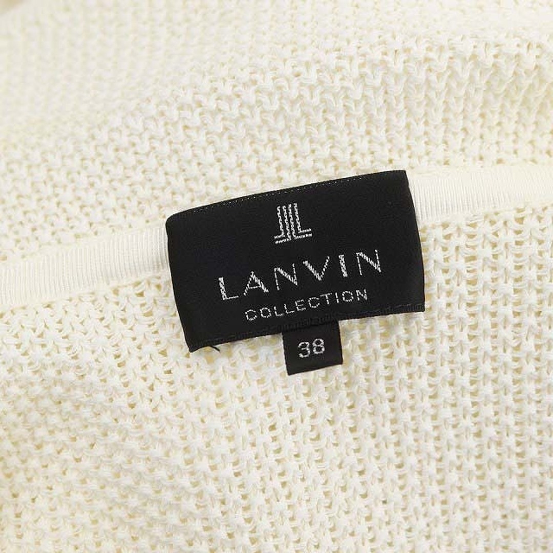 LANVIN(ランバン)のランバン コレクション ニットジャケット 九分袖 38 白 ホワイト /HK レディースのジャケット/アウター(その他)の商品写真