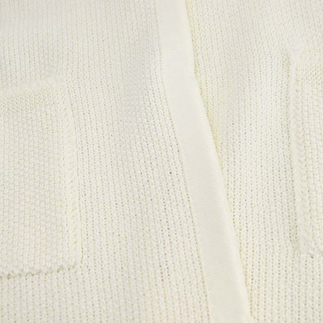 LANVIN(ランバン)のランバン コレクション ニットジャケット 九分袖 38 白 ホワイト /HK レディースのジャケット/アウター(その他)の商品写真