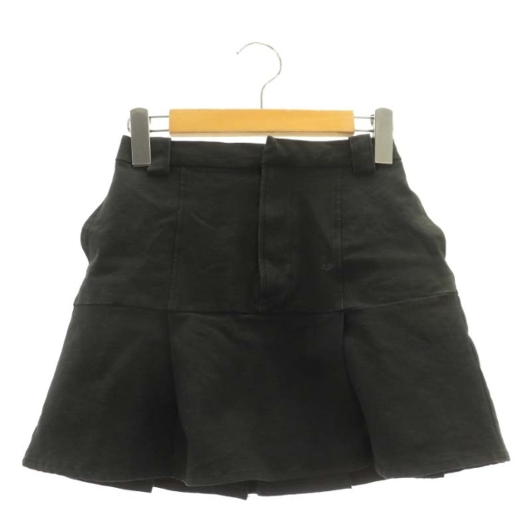 SNIDEL(スナイデル)のスナイデル 23SS バックプリーツミニスカート フレア デニム 0 黒 レディースのスカート(ミニスカート)の商品写真