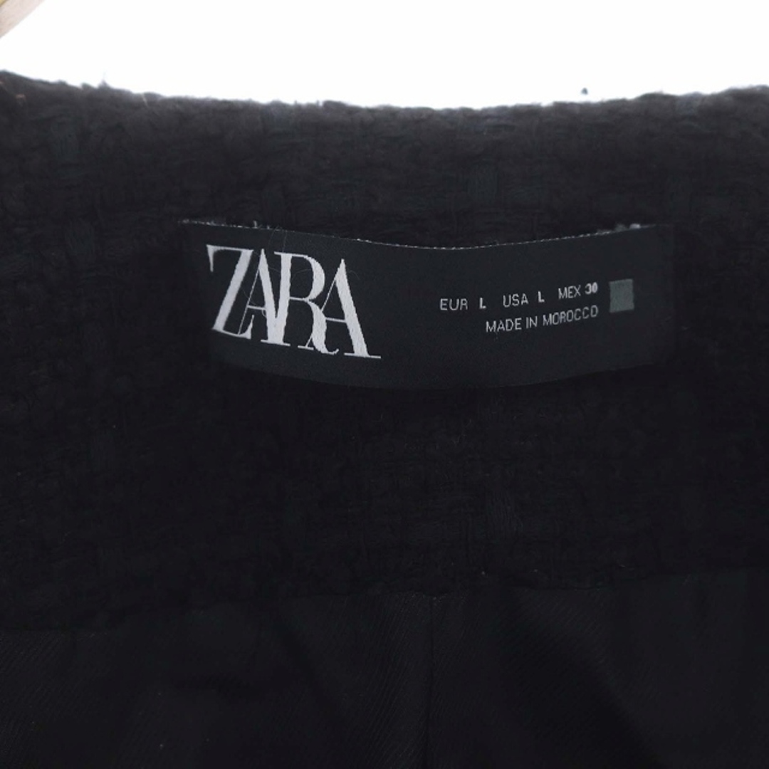 ZARA(ザラ)のザラ ツイードノーカラージャケット ダブル 総裏地 金ボタン USAL レディースのジャケット/アウター(その他)の商品写真