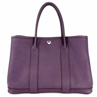 エルメス(Hermes)の【限定価格】HERMES エルメス ハンドバッグ ガーデンパーティーTPM トートバッグ Garden Party 本革 鞄 かばん □O刻印 ネゴンダ    パープル 紫
 カシス シルバー金具 レディース 美品 2011年【中古品】(ハンドバッグ)