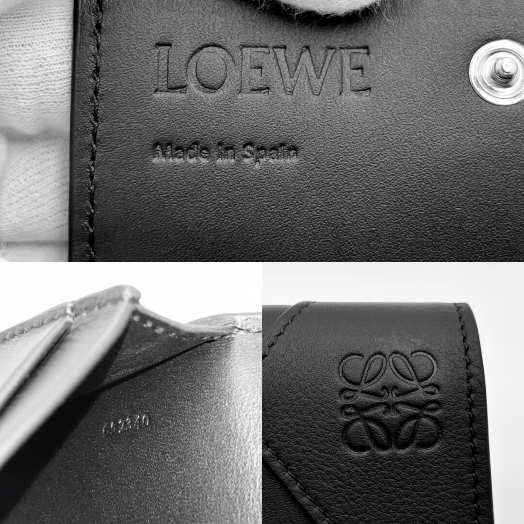 LOEWE(ロエベ)のLOEWE ロエベ カードケース パズル ビジネスカードホルダー 名刺入れ 小物 C510M97X03  クラシックカーフ   ブラック 黒 シルバー金具 メンズ 美品【中古品】 レディースのファッション小物(パスケース/IDカードホルダー)の商品写真