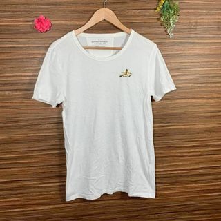 バナナリパブリック(Banana Republic)のBANANA REPUBLIC Tシャツ Mサイズ 白 ホワイト 半袖 メンズ(Tシャツ/カットソー(半袖/袖なし))