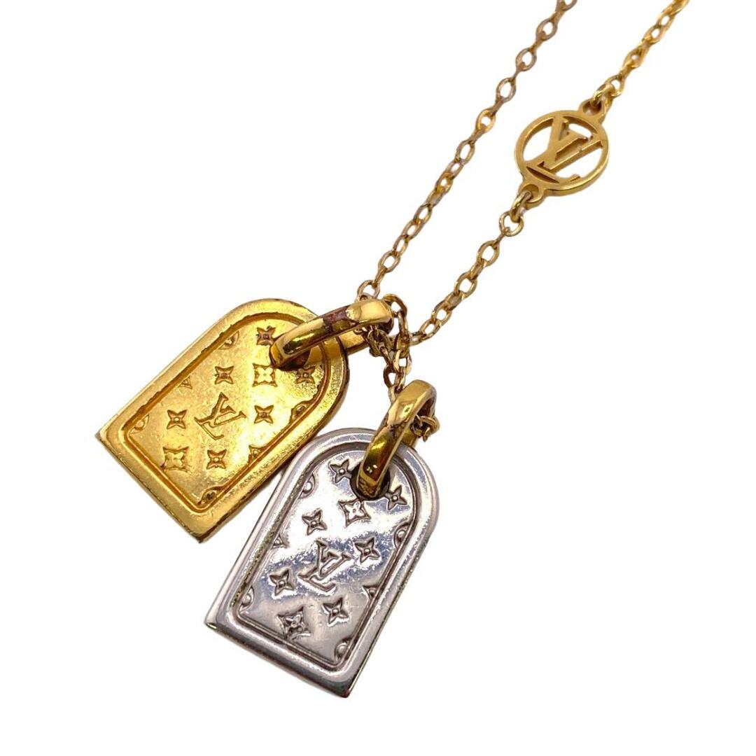 ルイヴィトン LOUIS VUITTON ネックレス
 LVサークル ナノグラム　ミニチュアネームタグ M63141 ゴールド