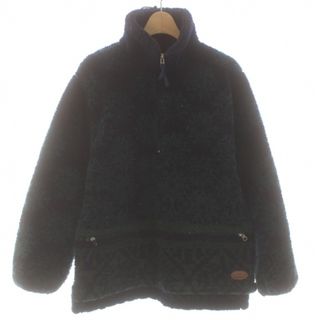 ウールリッチ(WOOLRICH)のWOOLRICH ボアジャケット スタンドカラー ショート丈 総柄 S 緑 紺(ブルゾン)