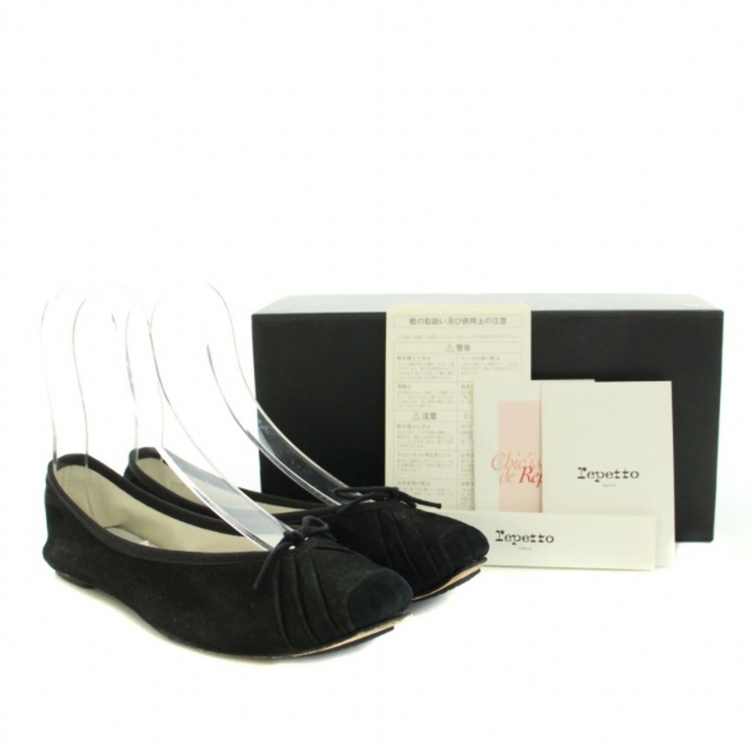 repetto(レペット)のレペット バレエシューズ スクエアトゥ ローヒール リボン ゴートレザー 37 レディースの靴/シューズ(バレエシューズ)の商品写真