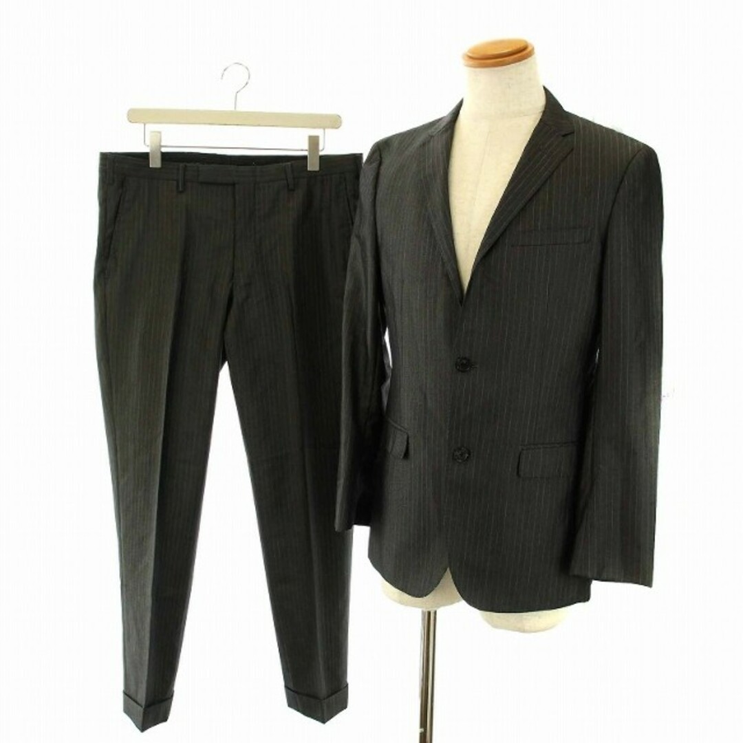 BURBERRY BLACK LABEL(バーバリーブラックレーベル)のバーバリーブラックレーベル シングルスーツ セットアップ パンツ M グレー メンズのスーツ(スーツジャケット)の商品写真