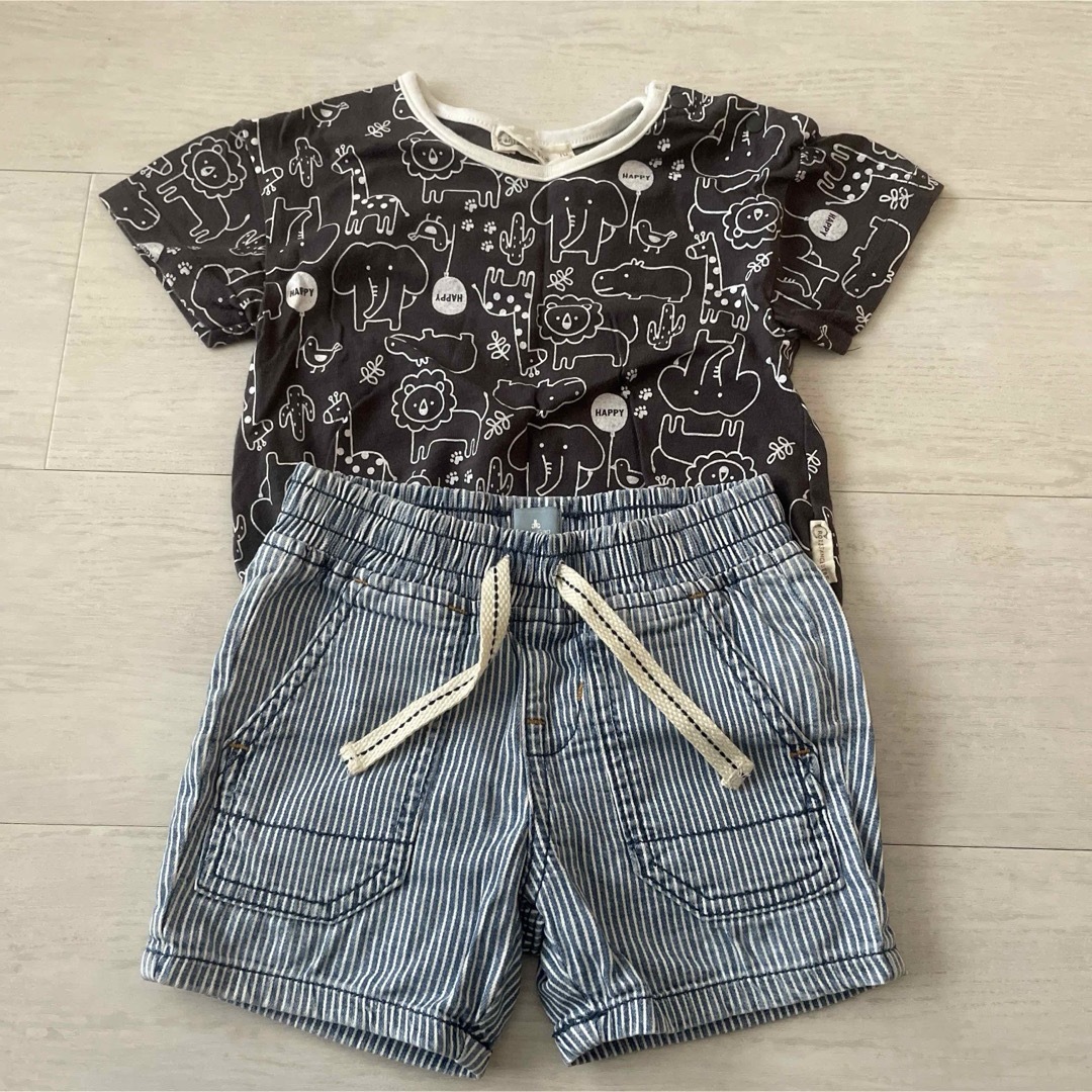 babyGAP(ベビーギャップ)のギャップ　GAP ベビーパンツ　短パン　半袖ロンパース　70 6-12M キッズ/ベビー/マタニティのベビー服(~85cm)(パンツ)の商品写真