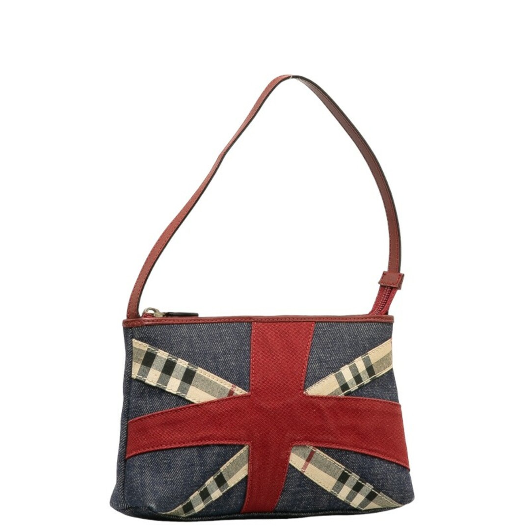 BURBERRY(バーバリー)のバーバリー チェック ポーチ ミニハンドバッグ デニム レディース BURBERRY 【1-0126973】 レディースのファッション小物(ポーチ)の商品写真