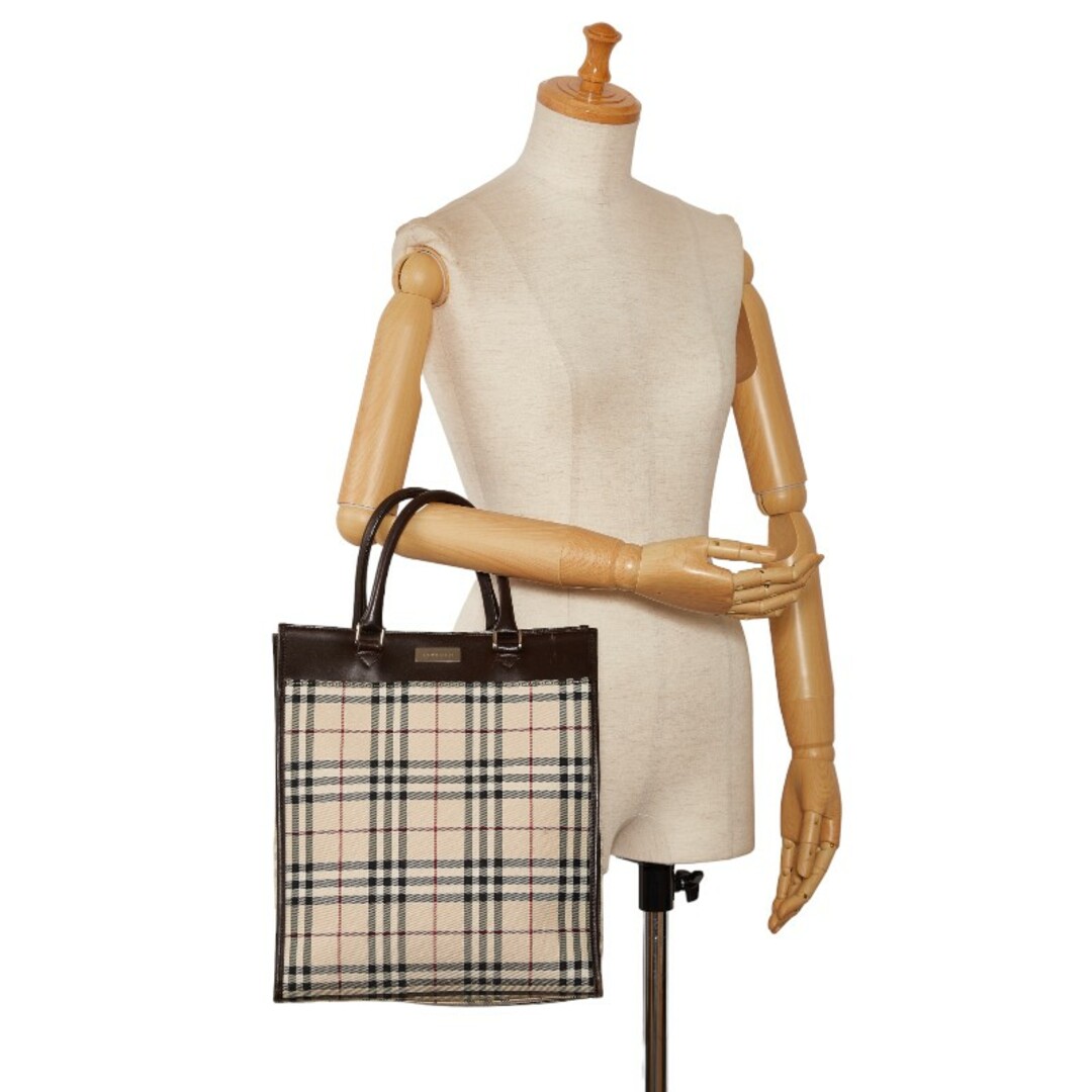 BURBERRY(バーバリー)のバーバリー ノバチェック ハンドバッグ トートバッグ キャンバス レディース BURBERRY 【1-0127774】 レディースのバッグ(ハンドバッグ)の商品写真