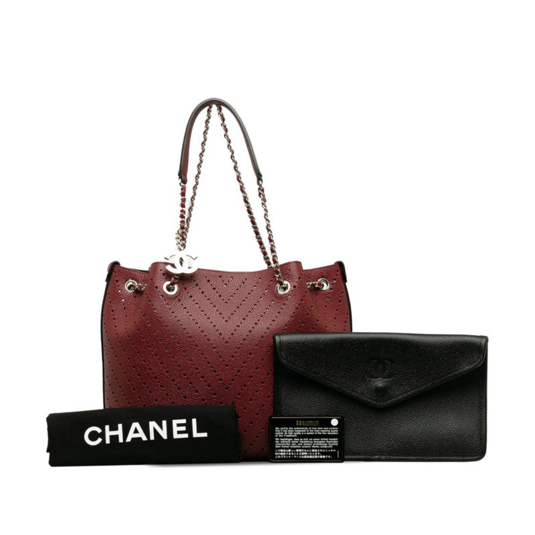 CHANEL - シャネル ココマーク V字 パンチング チェーン CHANEL - シャネル ココマーク V字 パンチング チェーン