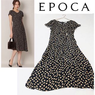 エポカザショップ(EPOCA THE SHOP)のEPOCA THE SHOP エポカ ハート 総柄 半袖 ワンピース(ひざ丈ワンピース)