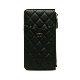 シャネル(CHANEL)の美品 シャネル マトラッセ ココマーク タイムレスクラシック カードケース 長財布 キャビアスキン レディース CHANEL 【228-39774】(財布)