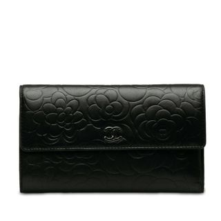 シャネル(CHANEL)のシャネル カメリア ココマーク 二つ折り財布 ラムスキン レディース CHANEL 【228-39782】(財布)