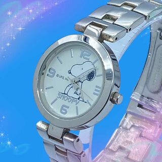 スヌーピー(SNOOPY)の《美品　稼動品》　スヌーピー　レディース腕時計　ホワイト系文字盤　クォーツ(腕時計)