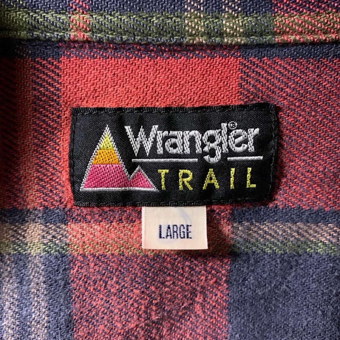 Wrangler(ラングラー)の90s 古着 Wrangler 厚手 チェック ヘビーネルシャツ 赤系 L メンズのトップス(シャツ)の商品写真