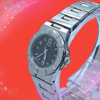 セイコー(SEIKO)の《稼動品》　セイコー　ルキア　防水　レディース腕時計　ブラック文字盤　クォーツ(腕時計)